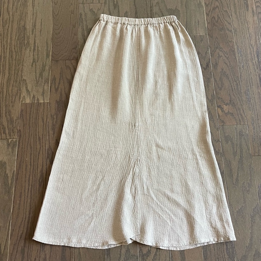 Flax Cream Maxi Skirt